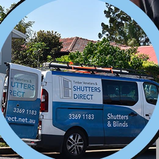 A Shutters Direct van still wearing the old Timber Venetians & Shutters Direct livery